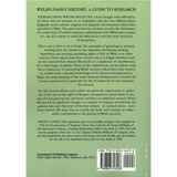 Welsh Family History: A Guide to Research, Second Edition back cover