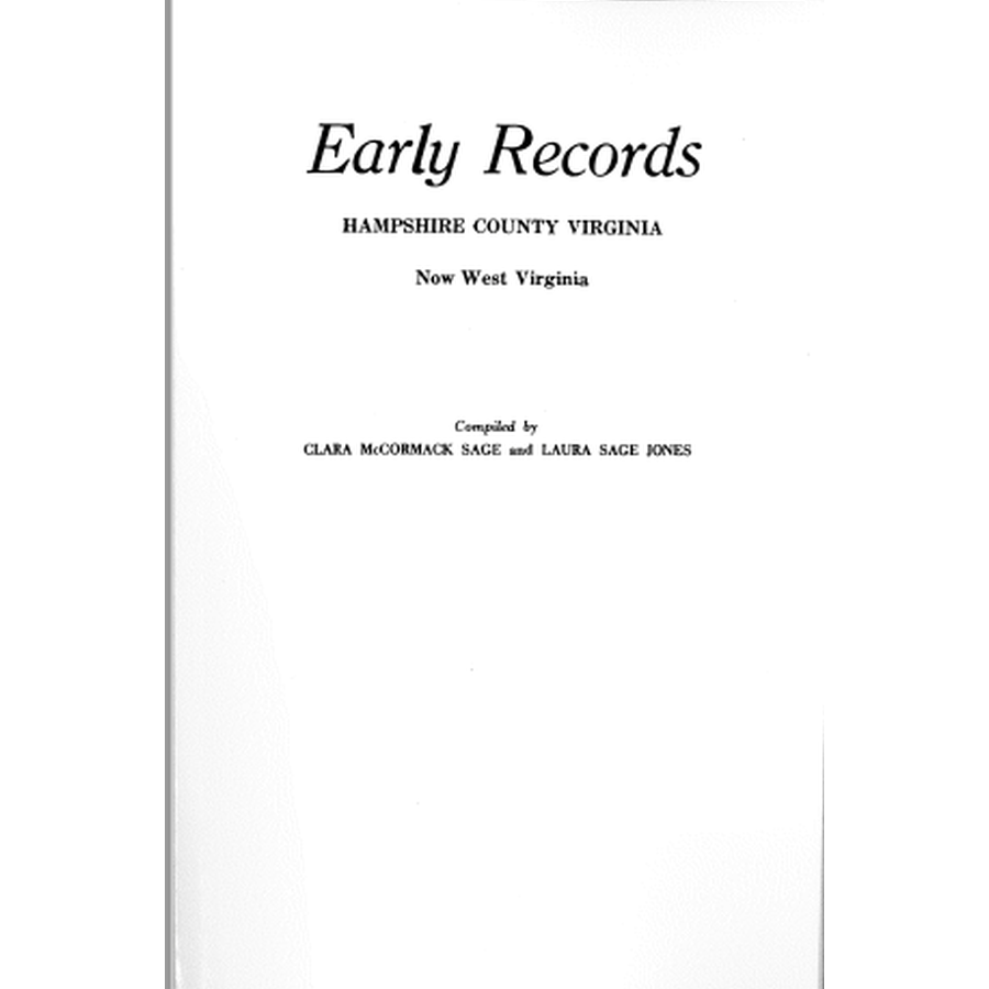 Early Records, Hampshire County, Virginia