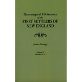 A Genealogical Dictionary of the First Settlers of New England, Third Edition [4 volumes] back cover
