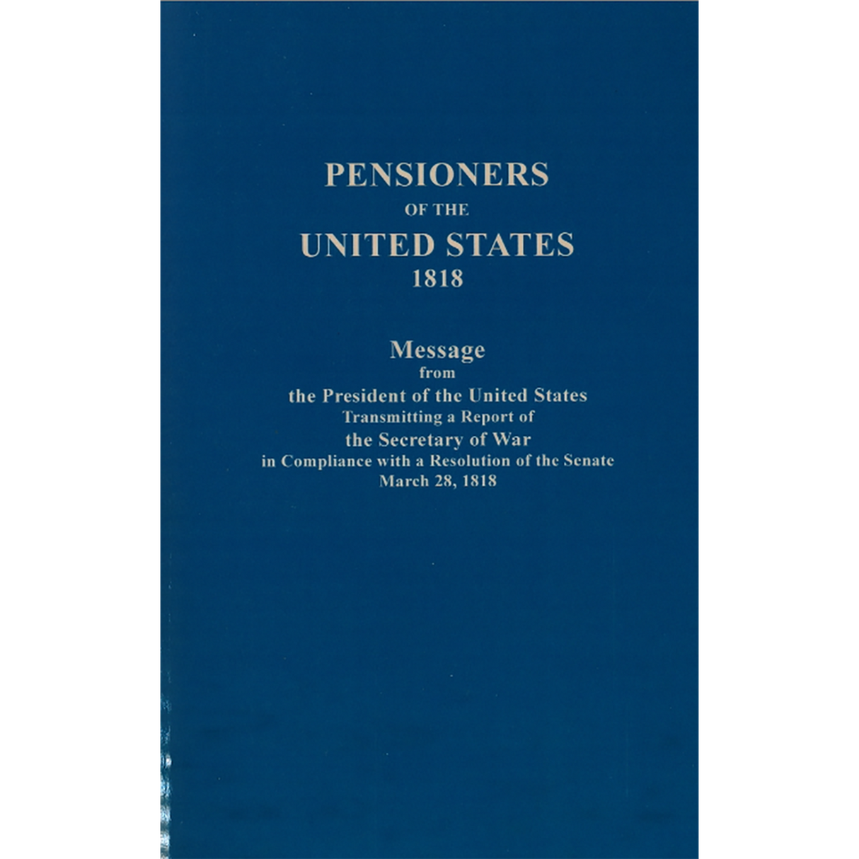 Pensioners of the United States, 1818