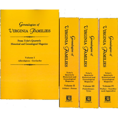Genealogies of Virginia Families from Tyler's Quarterly Historical and Genealogical Magazine [4 volumes]