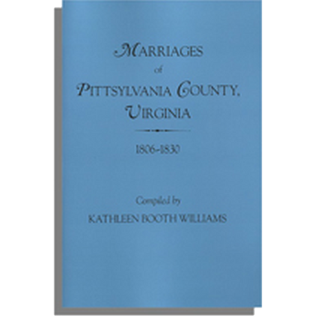 Marriages of Pittsylvania County, Virginia, 1806-1830