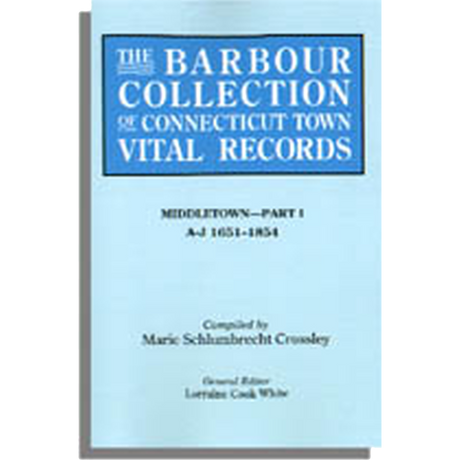 The Barbour Collection of Connecticut Town Vital Records Volume 26