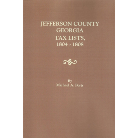 Jefferson County, Georgia, Tax Lists, 1804-1808