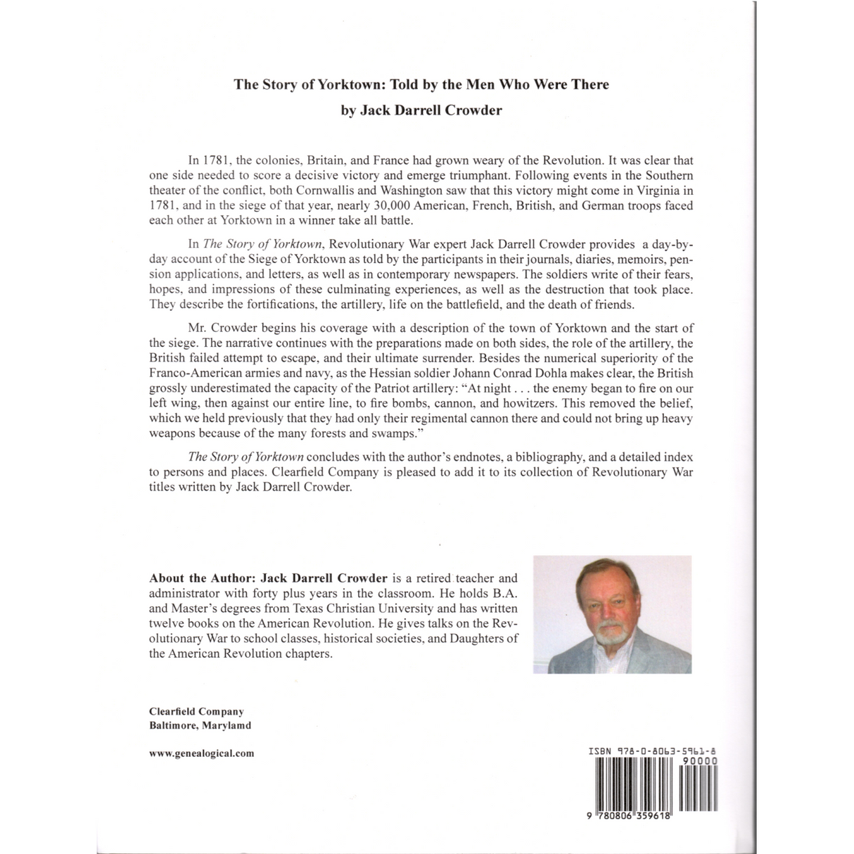 The Story of Yorktown Told by the Men Who Were There back cover
