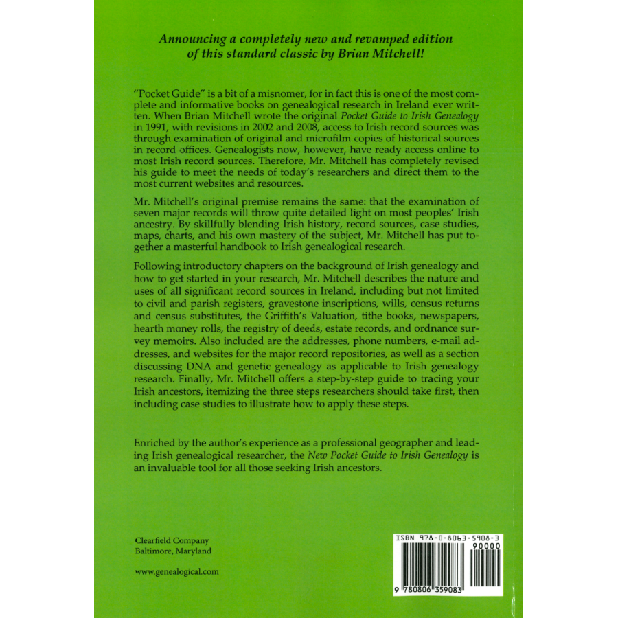 New Pocket Guide to Irish Genealogy back cover