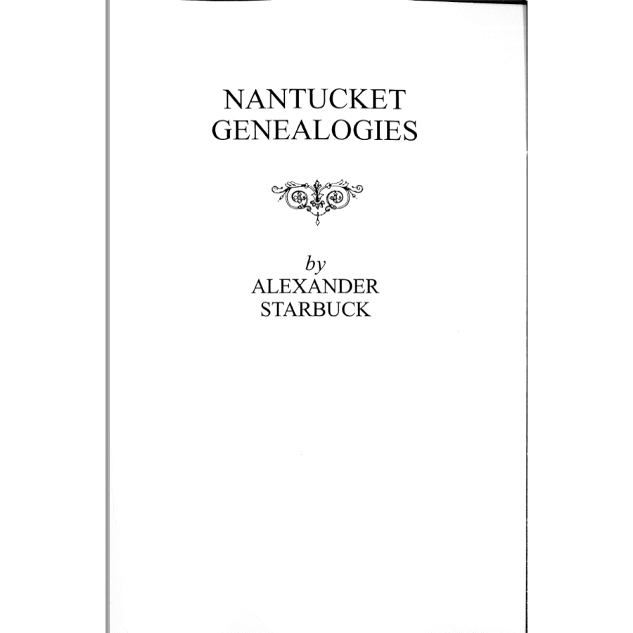 Nantucket Genealogies