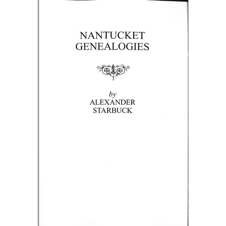 Nantucket Genealogies