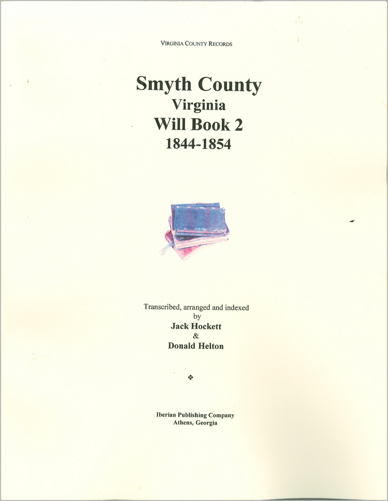 Smyth County VA Will book 2