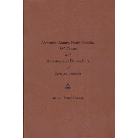 Alamance County, North Carolina 1850 Census