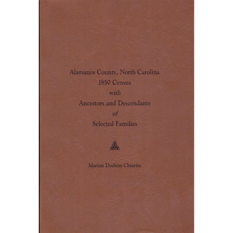 Alamance County, North Carolina 1850 Census