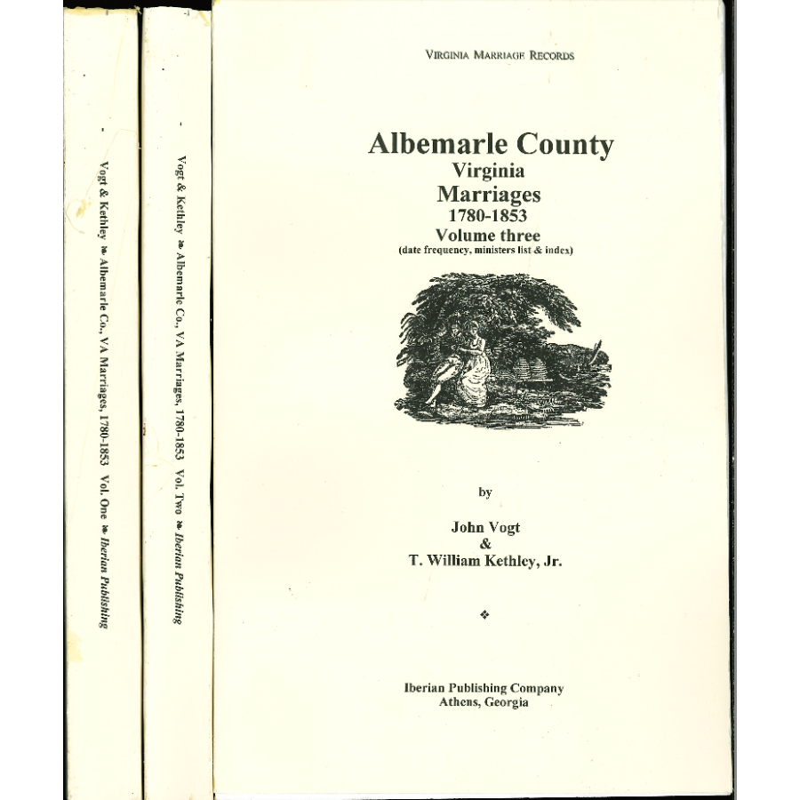 Albemarle County, Virginia Marriages, 1780-1853 [3 volumes]