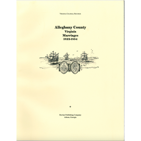 Alleghany County, Virginia Marriages, 1822-1854