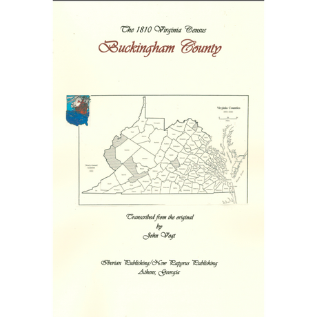Buckingham County, Virginia 1810 Census