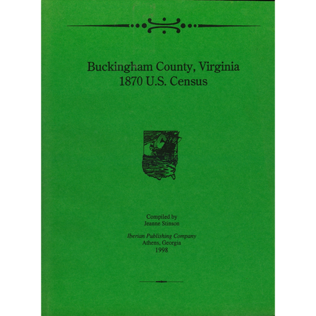 Buckingham County, Virginia 1870 U.S. Census
