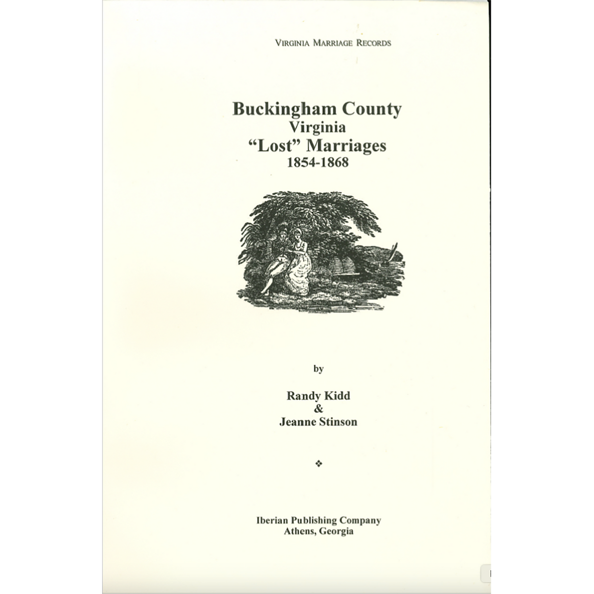 Buckingham County, Virginia "Lost" Marriages, 1854-1868
