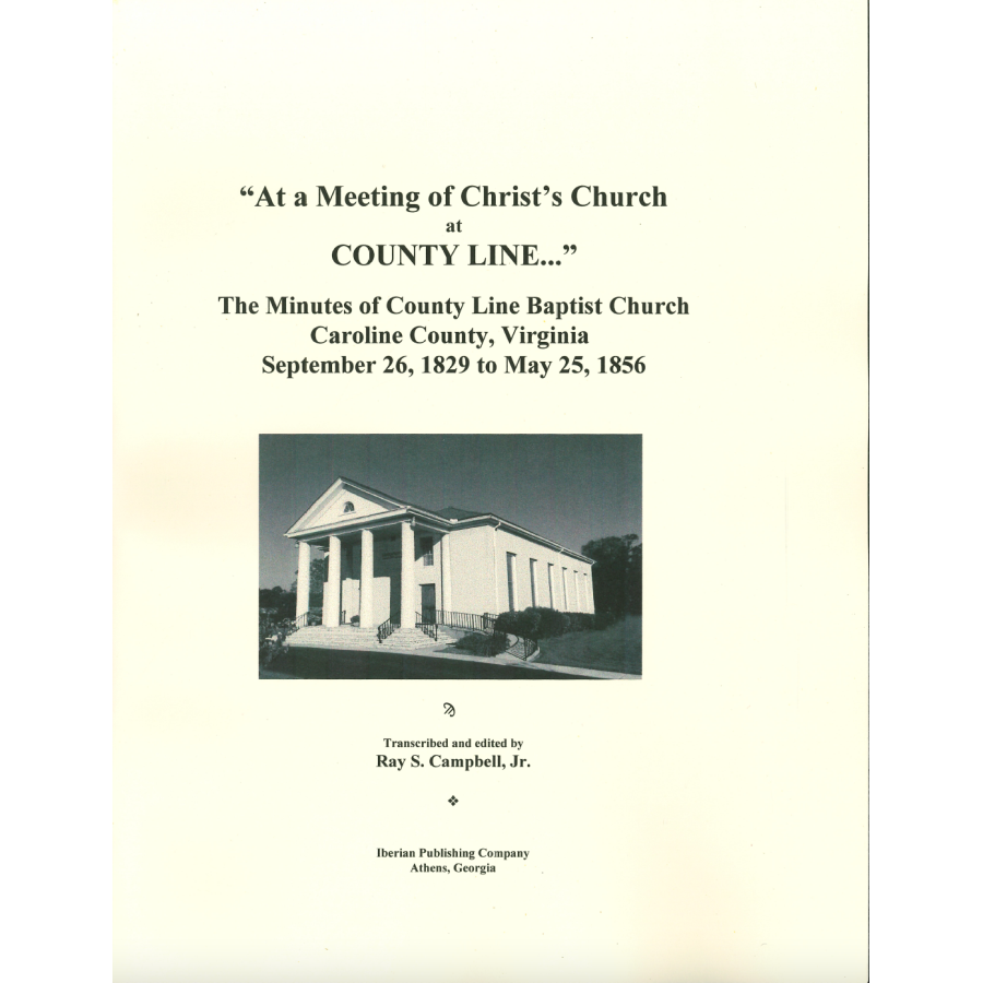At a Meeting of Christ's Church at County Line [Caroline County, Virginia]