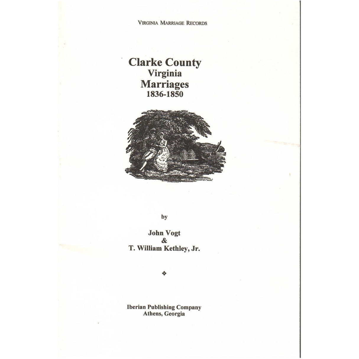 Clarke County, Virginia Marriages, 1836-1850