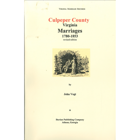 Culpeper County, Virginia Marriages, 1780-1853
