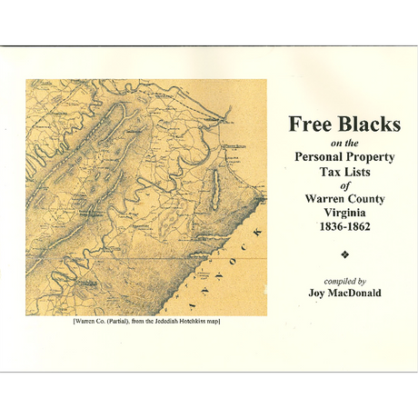 Free Blacks on the Warren County, Virginia Personal Property Tax Lists, 1836-1862