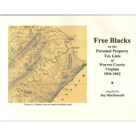 Free Blacks on the Warren County, Virginia Personal Property Tax Lists, 1836-1862