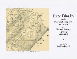 Free Blacks on the Warren County, Virginia Personal Property Tax Lists, 1836-1862