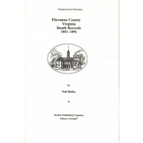 Fluvanna County, Virginia Death Records, 1853-1896