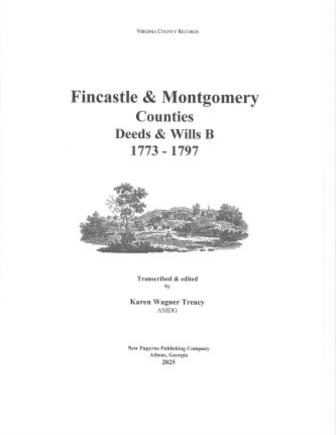 Fincastle and Montgomery Counties Deeds and Wills B, 1773-1797