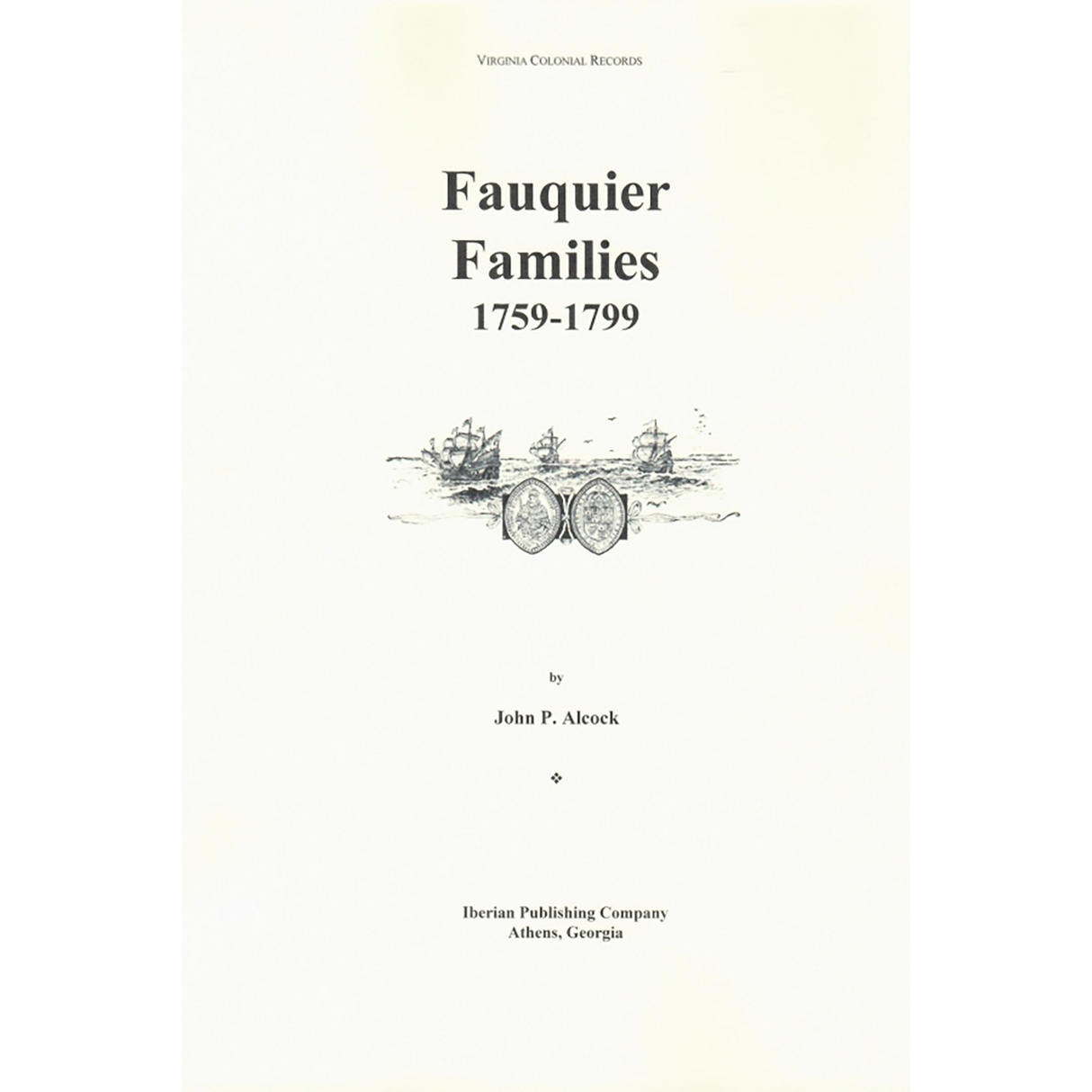 Fauquier [Virginia] Families, 1759-1799