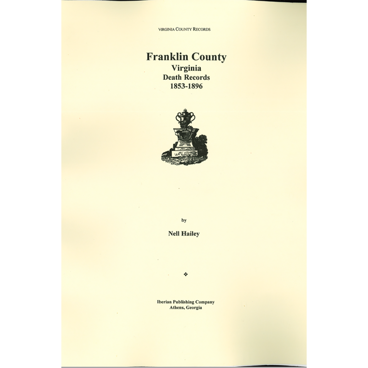 Franklin County, Virginia Death Records, 1853-1896