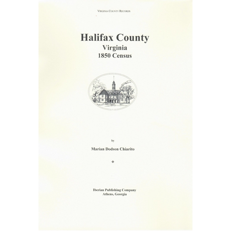 1850 Halifax County, Virginia Census