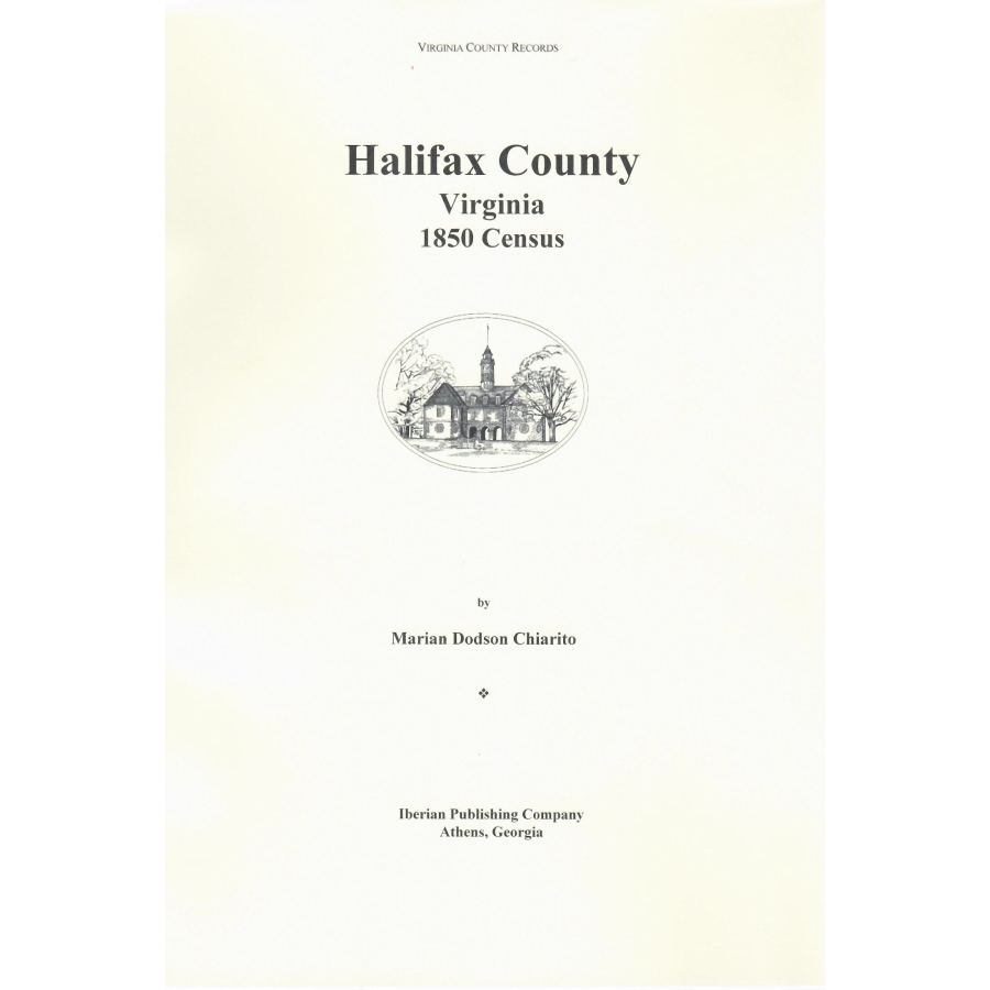 1850 Halifax County, Virginia Census