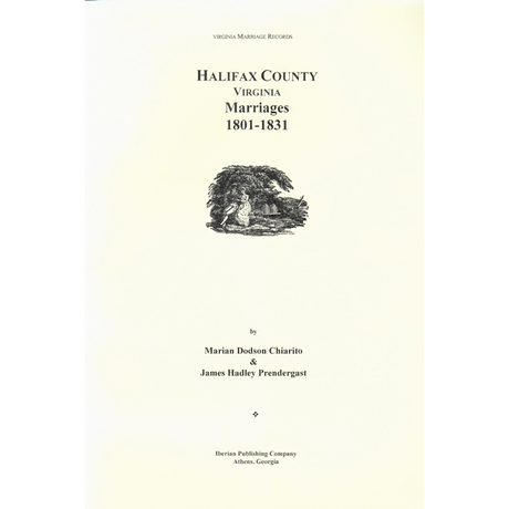 Halifax County, Virginia, Marriages, 1801-1831
