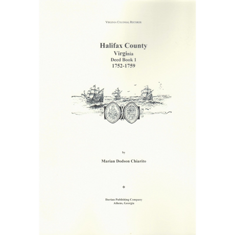 Halifax County, Virginia, Deed Book 1, 1752-1759