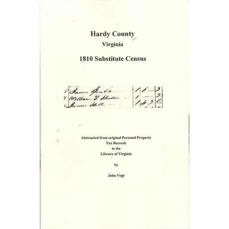 Hardy County, [West] Virginia 1810 Substitute Census