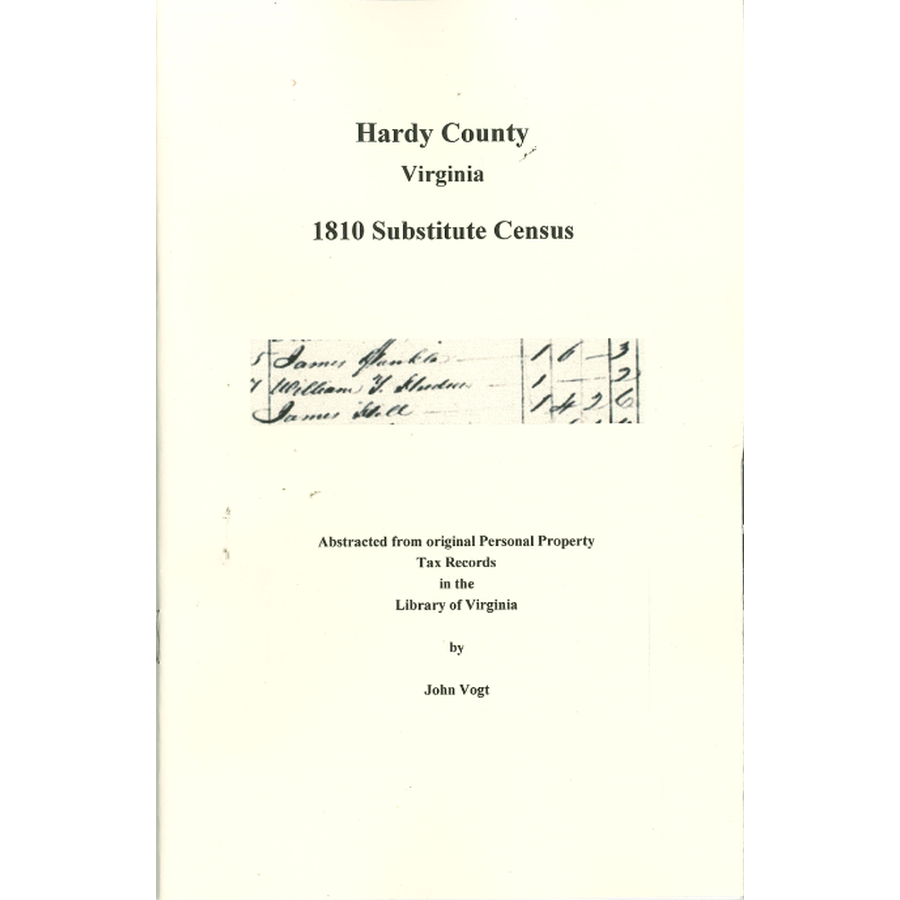 Hardy County, [West] Virginia 1810 Substitute Census