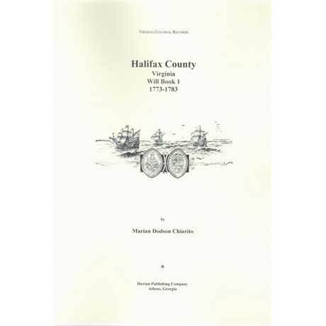 Halifax County, Virginia Will Book 1, 1773-1783