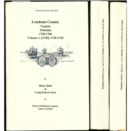 Loudoun County, Virginia Tithables, 1758-1786 [3 volumes]