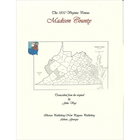 Madison County, Virginia 1810 Federal Census: A Transcription