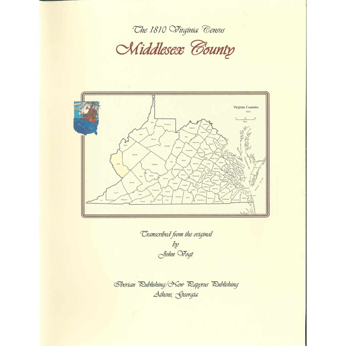 Middlesex County, Virginia 1810 Census