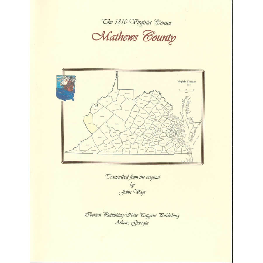 Mathews County, Virginia 1810 Census