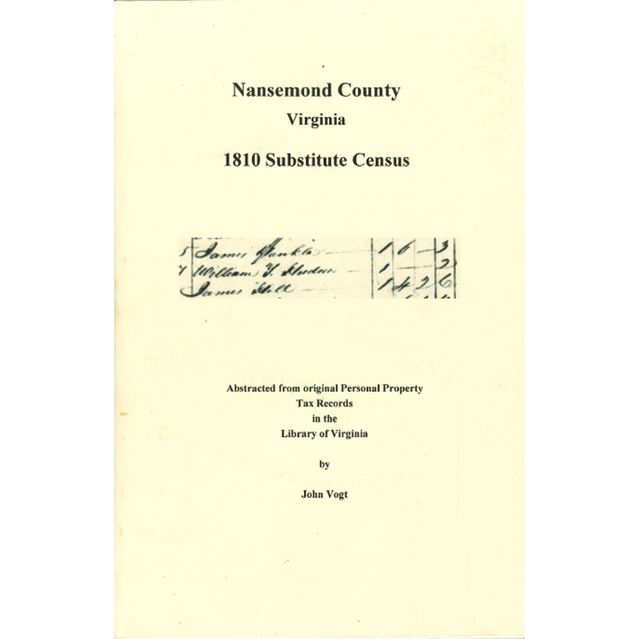 Nansemond County, Virginia 1810 Substitute Census