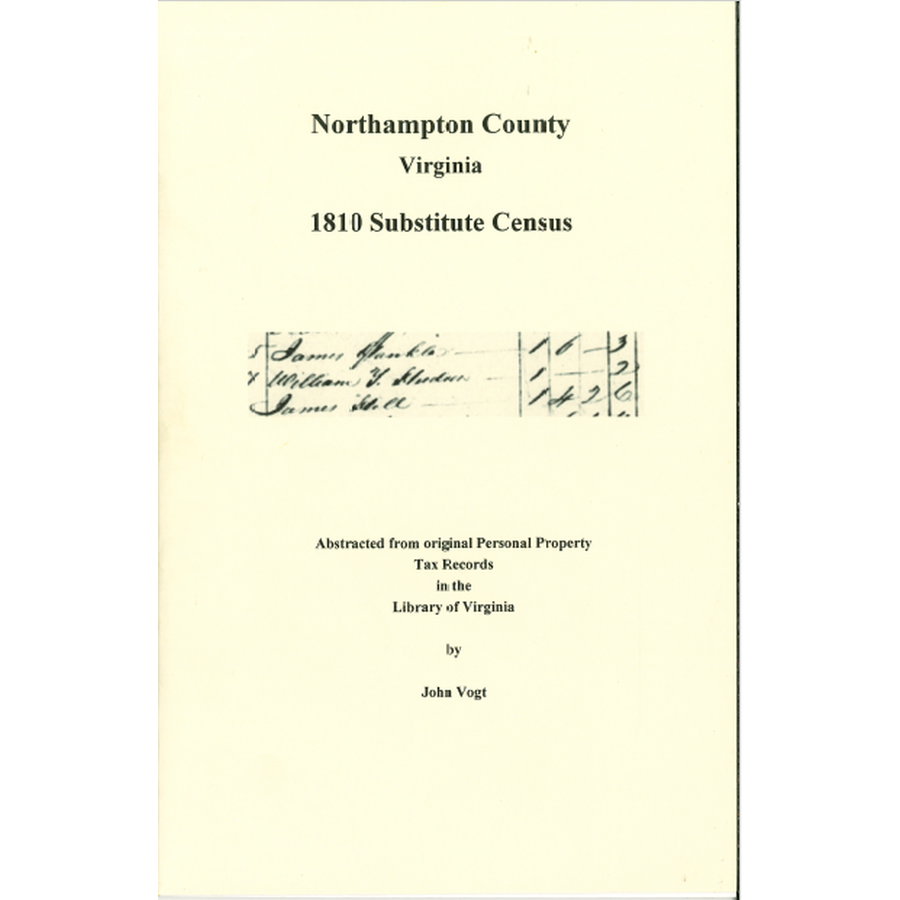 Northampton County, Virginia 1810 "Substitute Census"