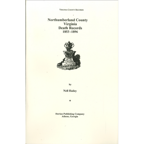Northumberland County, Virginia Death Records, 1853-1896