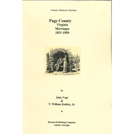 Page County, Virginia Marriage Bonds 1831-1850