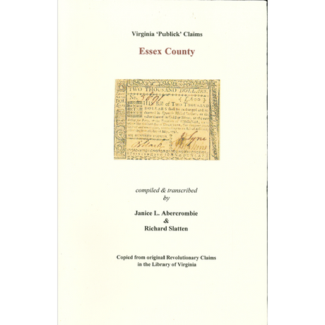 Essex County, Virginia Revolutionary "Publick" Claims