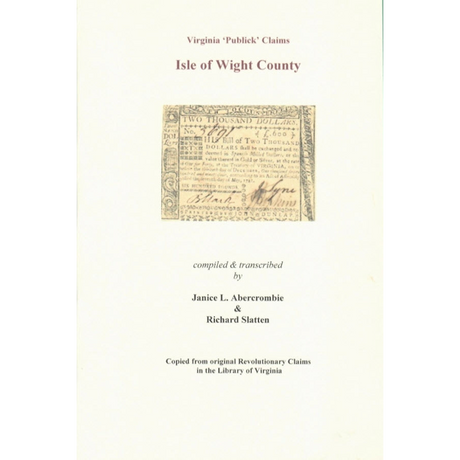 Isle of Wight County, Virginia Revolutionary "Publick" Claims
