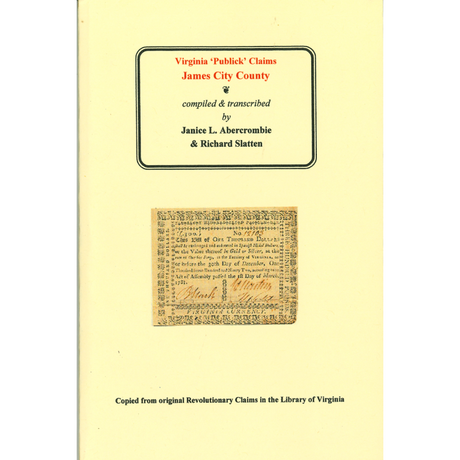 James City County, Virginia Revolutionary "Publick" Claims