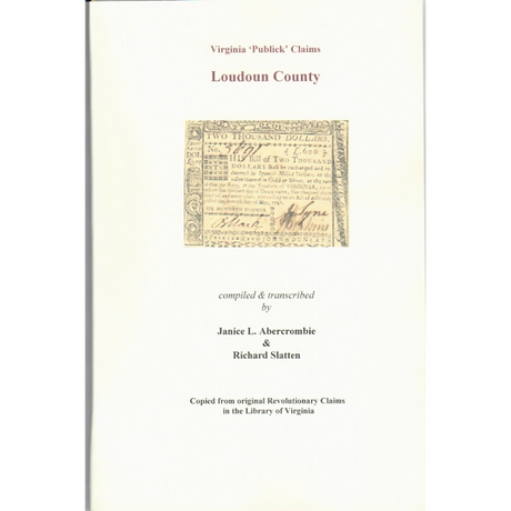 Loudoun County, Virginia Revolutionary "Publick" Claims