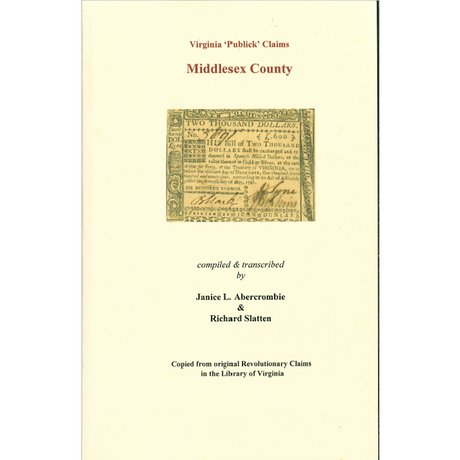 Middlesex County, Virginia Revolutionary "Publick" Claims